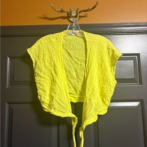 La Redoute Bright Yellow Wrap Crop